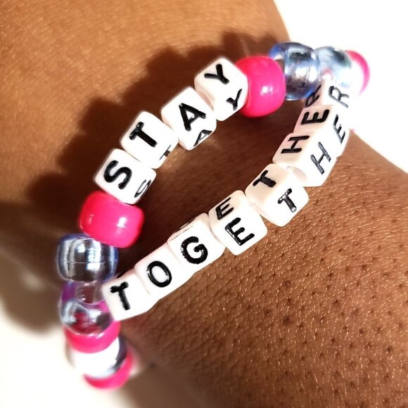 Rave Together Stay Together Couples Kandi Bracelet Set - Picture 5 of 5